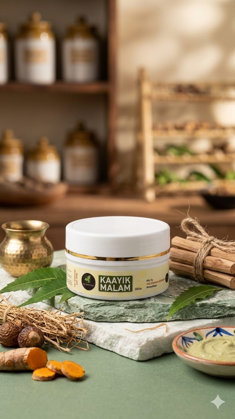 Sanjeevta Kaayim Malam (50gm) | Ayurvedic Skin Care Cream for Dry, Itchy & Problematic Skin