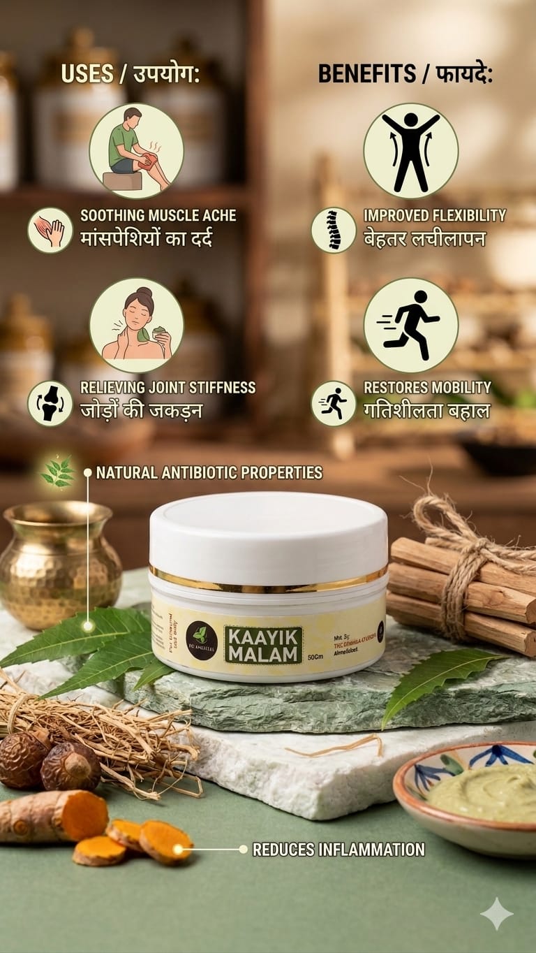 Sanjeevta Kaayim Malam (50gm) | Ayurvedic Skin Care Cream for Dry, Itchy & Problematic Skin